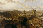 David Roberts Edinburgh from the Calton Hill oil